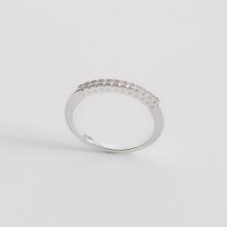 Anel meia aliança moissanite 1.5mm 