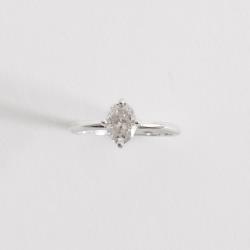 Anel solitário moissanite oval 5x7mm