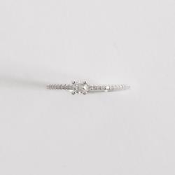 Anel meia aliança com solitário moissanite 3mm 