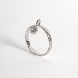 Anel pingente zircônia 4mm