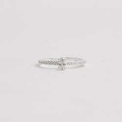 Anel zircônia oval 5mm com cravejado