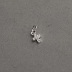 Pingente cruz cravejada 7mm