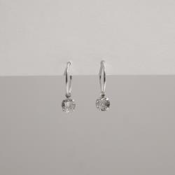 Argola 15mm pingente zircônia cristal 6mm