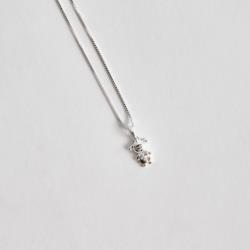 Colar pingente menina com zircônia coração 9mm 40cm