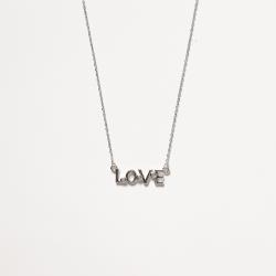 Colar entremeio love com zircônias 19mm 40+5cm