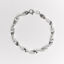 Pulseira corrente laminada torcida 5.5 20cm
