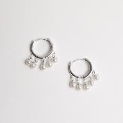 Argola click 11mm pingentes pérolas