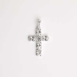 Pingente cruz cravejada 22mm