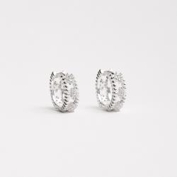 Argola click vazada riscada com cravejado 13mm