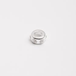 Berloque separador flores com zircônias 9mm