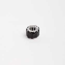 Berloque separador zircônias retangulares ônix 9mm