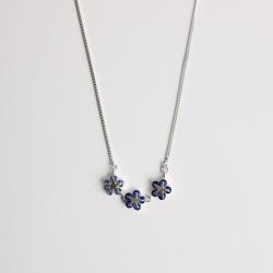 Colar entremeio estrelas cravejadas azul 25mm v15 40+5cm