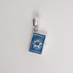 Berloque pingente passaporte 13mm resina