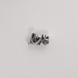 Berloque separador love 14mm envelhecido
