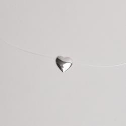 Colar nylon coração 40cm