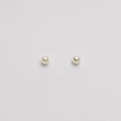 Brinco pérola 4mm