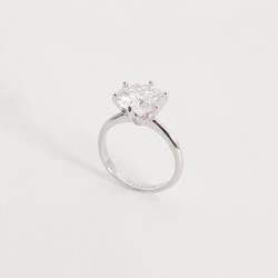 Anel solitário moissanite 10mm ródio