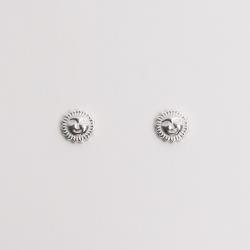 Brinco infantil sol desenhado 5mm tarraxa baby