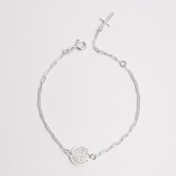 Pulseira entremeio São Bento 12mm com cruz corrente cartier 20cm