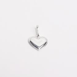 Pingente coração borda com bolinhas 12mm