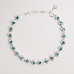 Pulseira Riviera 5.7 zircônias turmalina 16+4cm
