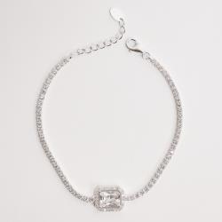 Pulseira Riviera 2.2 com zircônia retangular 8mm 16+4cm