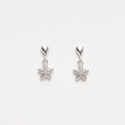 Brinco base gota pingente estrela 3D