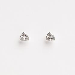 Brinco zircônia triângulo 5mm