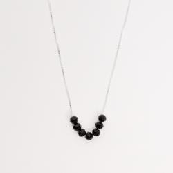 Colar cristal preto 4mm 45cm