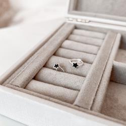 Argola click 11mm detalhe estrela resina