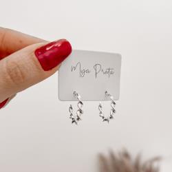 Argola oval torcida 20mm tarraxa